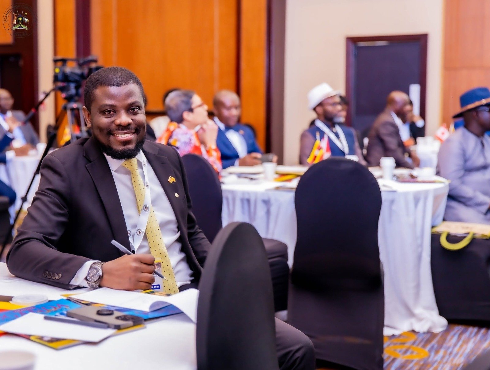 Alex Ahabwe at a professional recognition event